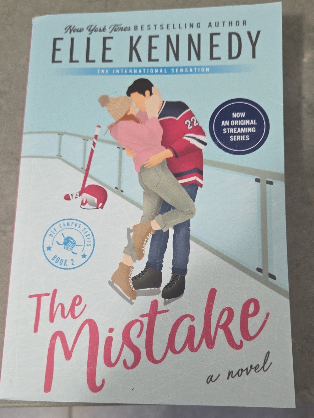 The Mistake by Elle Kennedy - Light Blue & Pink Paperback